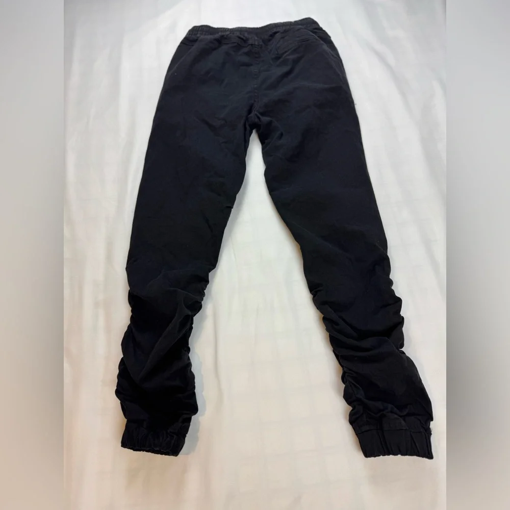 Men's Black Cargo Pants with Gold Zipper Accents